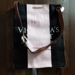 Victoria's Secret Black and Light Pink Tote
